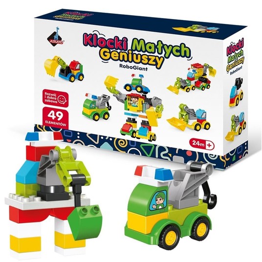 KLOCKI MAŁYCH GENIUSZY ROBOGIANT 49 ELEM. 0732 -zdjęcie numer 1