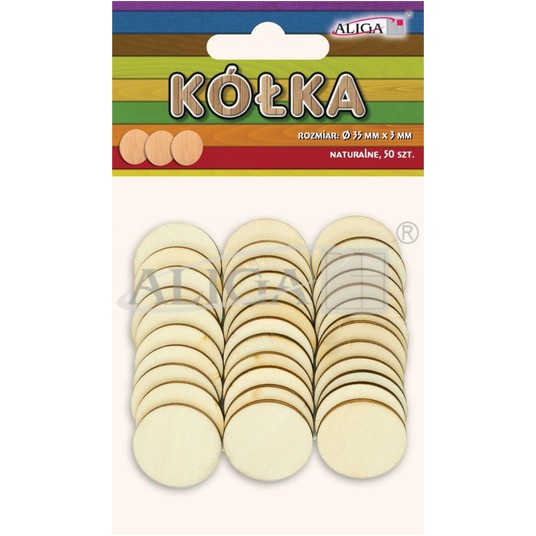 Kółka naturalne, rozm. O 35 x 3 mm -zdjęcie numer 1