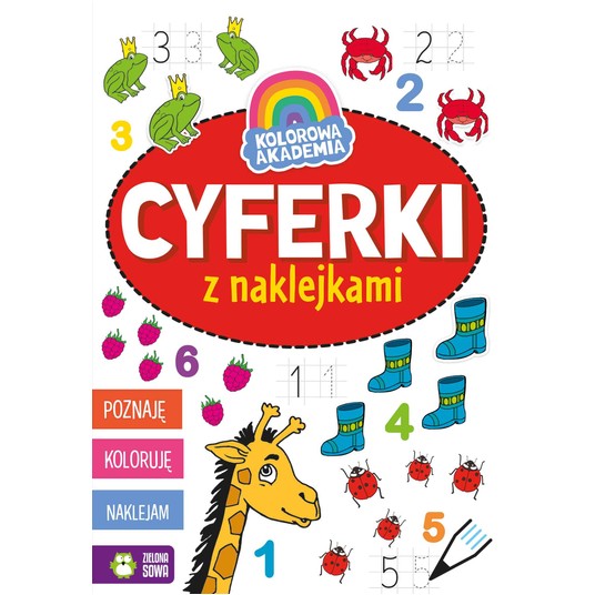 Kolorowa Akademia. Cyferki z naklejkami NW 978838 -zdjęcie numer 1