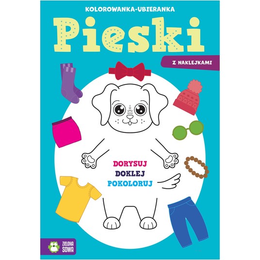 Kolorowanka-ubieranka. Pieski 8450 -zdjęcie numer 1