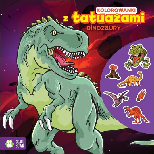 Kolorowanki z tatuażami. Dinozaury 9788382992038 -zdjęcie numer 1