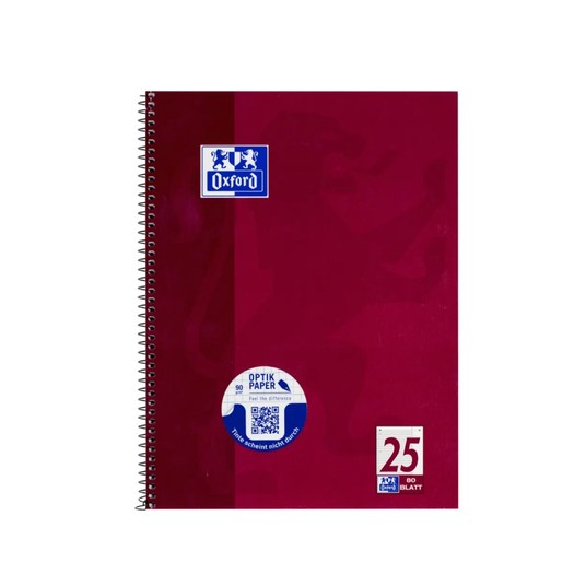 KOŁOZESZYT A4/80K OXF SCHOOL CZERWONY 100050361 -zdjęcie numer 1