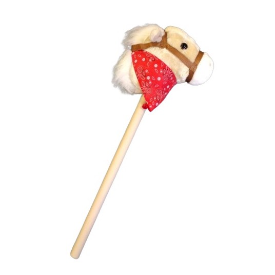 KOŃ HOBBY HORSE DREWNIANY Z DŹWIĘKIEM BEŻOWY 8286 -zdjęcie numer 1