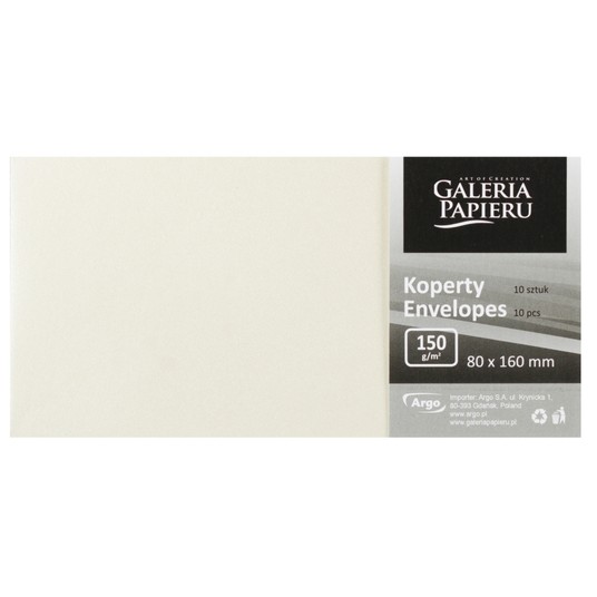 KOPERTA 80X160MM PEARL KREMOWY 150G/M2 (10) 2004 -zdjęcie numer 1