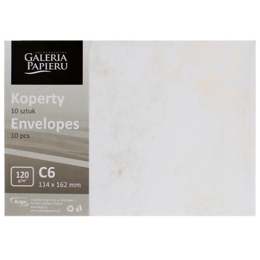 KOPERTA C6 MARMUR ZŁOTY 120G/M2 (10) 1633 -zdjęcie numer 1