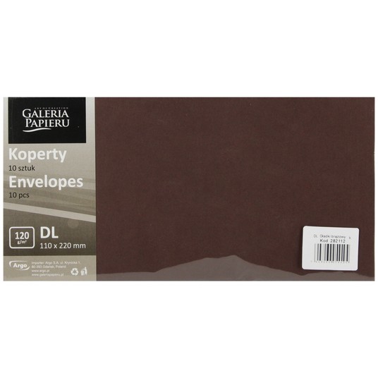 KOPERTA DL GŁADKI BRĄZOWY 120G (10) 4494 -zdjęcie numer 1