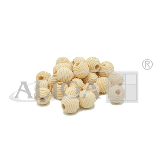 Koraliki drewniane O 14 mm, otwór O 5 mm -zdjęcie numer 1