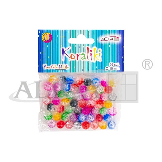 Koraliki plastikowe, dekoracyjne, rozm. 10 mm -zdjęcie numer 1