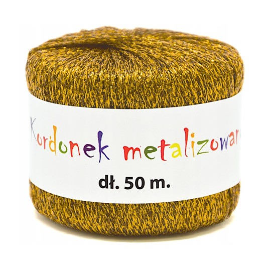 Kordonek metalizowany, złoty (op. zawiera 3 szt.) -zdjęcie numer 1