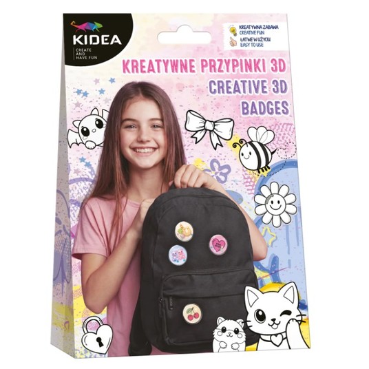 KREATYWNE PRZYPINKI 3D KIDEA 4345 -zdjęcie numer 1