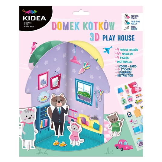 KREATYWNY DOMEK 3D DLA KOTKÓW KIDEA 0071 -zdjęcie numer 1