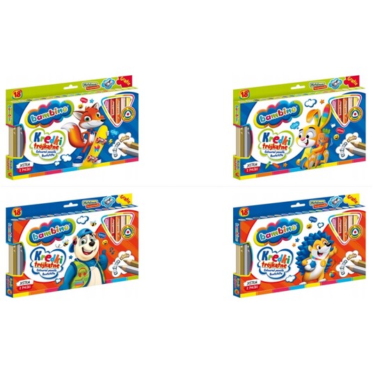 KREDKI BAMBINO TRÓJKĄTNE JUMBO 18KOL 3233 -zdjęcie numer 1