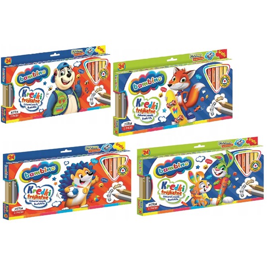 KREDKI BAMBINO TRÓJKĄTNE JUMBO 24KOL A"4 -zdjęcie numer 1