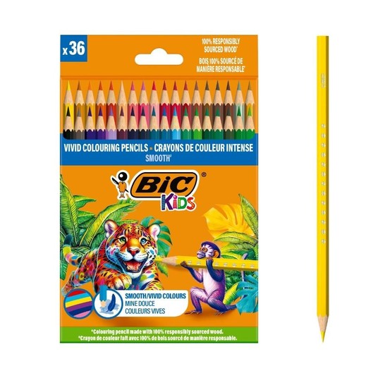 KREDKI DREWNIANE ECO SMOOTH 36 KOL 8796 -zdjęcie numer 1