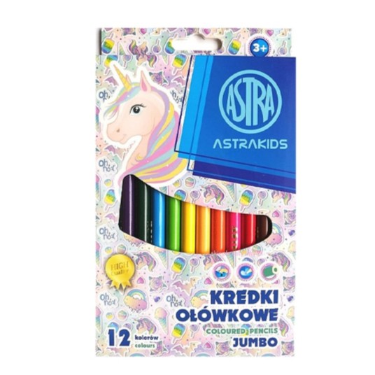 Kredki ołówkowe okrągłe Jumbo ASTRAKIDS Unicorn - -zdjęcie numer 1