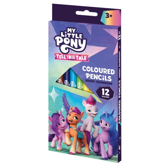 KREDKI OŁÓWKOWE TRÓJKĄT. MY LITTLE PONY 12KOL 1732 -zdjęcie numer 1