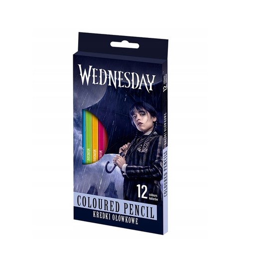 KREDKI OŁÓWKOWE TRÓJKĄTNE WEDNESDAY 12KOL 3118 -zdjęcie numer 1