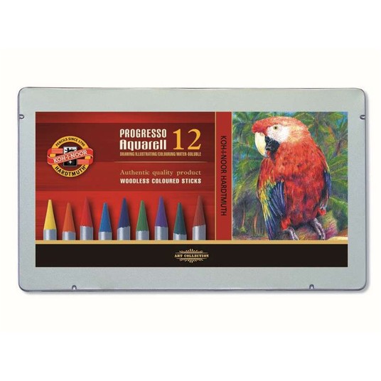 KREDKI PROGRESSO 8782 AQUARELL 12 KOL. 2971 -zdjęcie numer 1