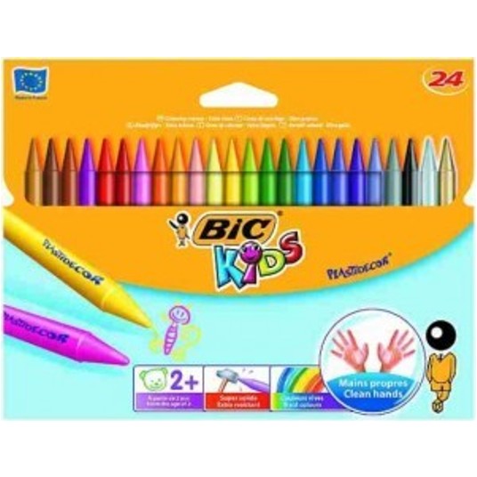 KREDKI ŚWIECOWE BIC PLASTIDECOR 24 KOL. 0722 -zdjęcie numer 1