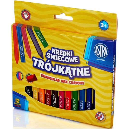 KREDKI ŚWIECOWE TRÓJKĄTNE 12KOL 316118001 -zdjęcie numer 1