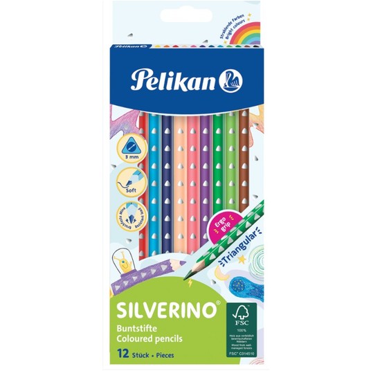 KREDKI TRÓJKĄTNE (12) SILVERINO 0636 -zdjęcie numer 1