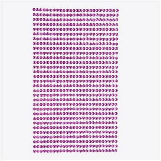 KRYSZTAŁKI SAMOPRZYLEPNE 3MM, 806 SZT. PINK 3274 -zdjęcie numer 1