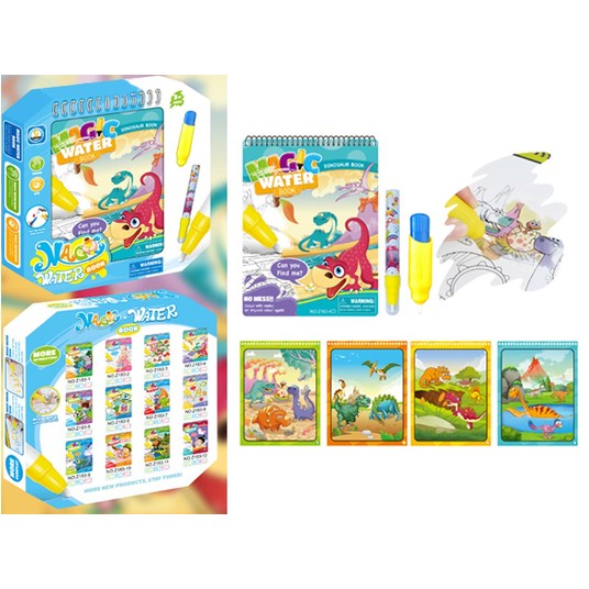 KSIĄŻECZKA DO DO KOLORO MAZAKIEM WODNYM DINO 0336 -zdjęcie numer 1