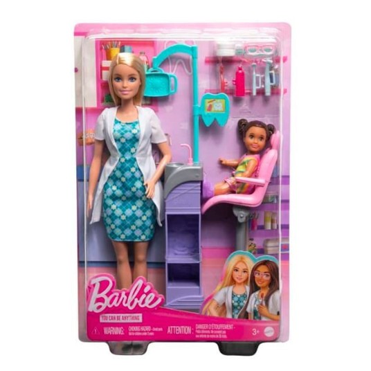 LALKA BARBIE KARIERA DENTYSTKA+2LALKI BLOND HKT69 -zdjęcie numer 1
