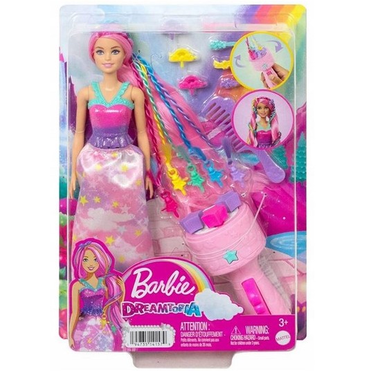 LALKA BARBIE KSIĘŻNICZKA ZAKRĘCONE PASEMKA HNJ06 -zdjęcie numer 1