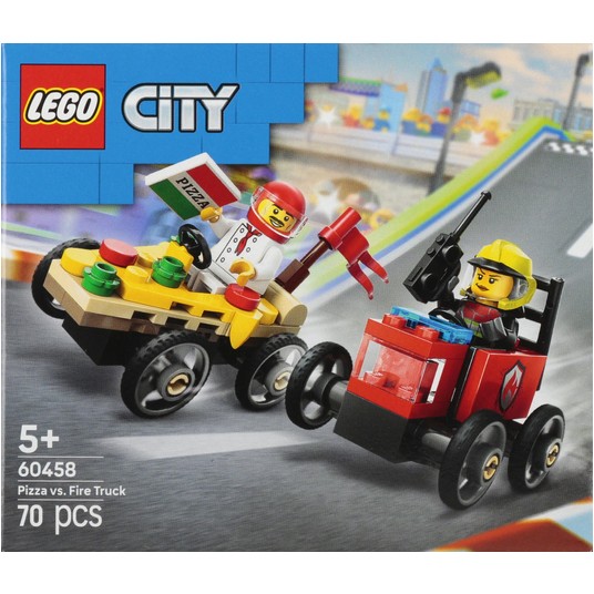 LEGO CITY 60458 Zestaw wyścigówek: pizza kontra -zdjęcie numer 1