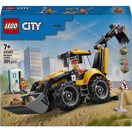 LEGO CITY 60480 Żółta koparko-ładowarka -zdjęcie numer 1