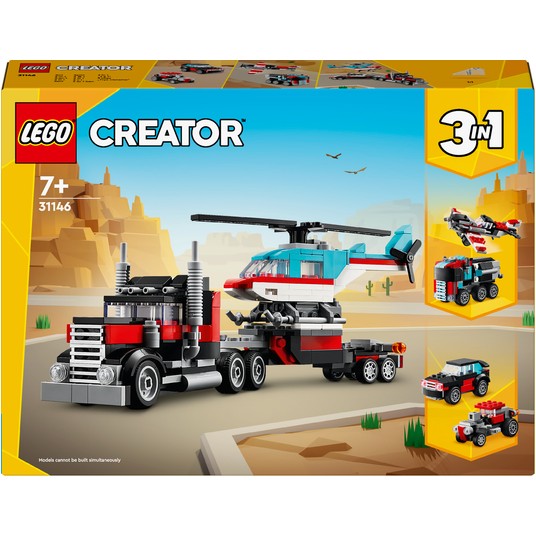 LEGO CREATOR 31146 CIĘŻARÓWKA Z PLATFORMĄ I HEL -zdjęcie numer 1