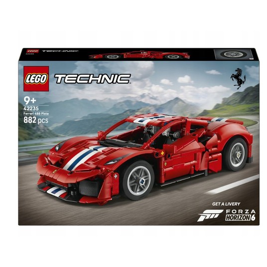 LEGO TECHNIC 42235 Samochód Ferrari 488 PISTA -zdjęcie numer 1