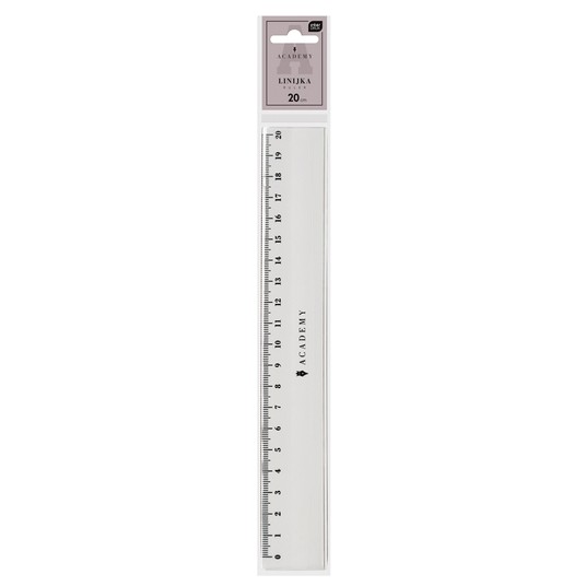 LINIJKA PLASTIKOWA 20CM ACADEMY 6001 -zdjęcie numer 1