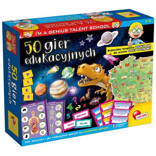 LISCIANI I"M A GENIUS 50 GIER EDUKACYJNYCH 2913 -zdjęcie numer 2