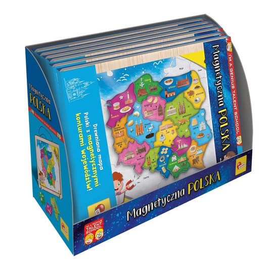LIŚCIANI I'M A GENIUS MAGNETYCZNA MAPA POLSKI 2920 -zdjęcie numer 1