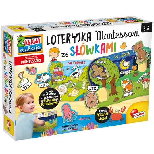 LISCIANI MONTESSORI LOTERYJKA ZE SŁÓWKAMI MONTESS -zdjęcie numer 1