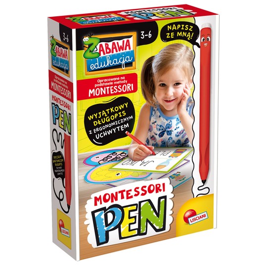 LISCIANI MONTESSORI PEN DŁUGOPIS Z 32 TABLICZKAMI -zdjęcie numer 1