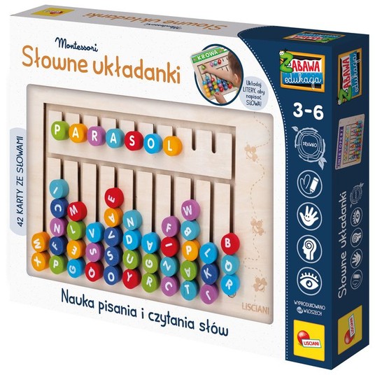LISCIANI MONTESSORI SŁOWNE UKŁADANKI 2906 -zdjęcie numer 1