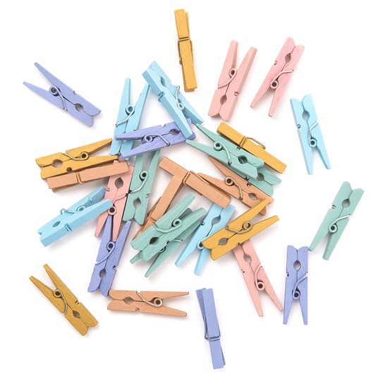MINI KLAMERKI DREWNIANE 3 CM, 30 SZT. RAINBOW -zdjęcie numer 1