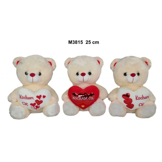 MIŚ "KOCHAM CIĘ" 25CM MIX 170309 -zdjęcie numer 1
