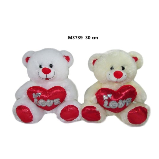 MIŚ Z SERCEM 2 KOL 30 CM 166609 -zdjęcie numer 1