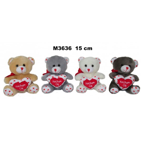 MIŚ Z SERCEM 4 KOL "KOCHAM CIĘ" 15CM 160942 -zdjęcie numer 1