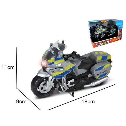 Motocykl B/O Policja światło dźwięk 18x9x11 5054 -zdjęcie numer 1