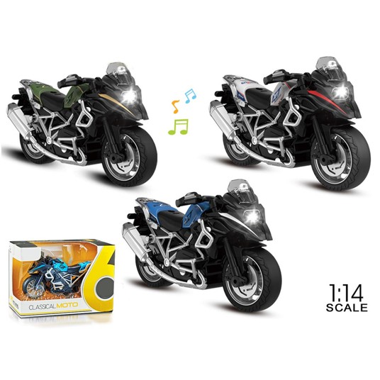 Motocykl metalowy 1:16, 15x8x10,5cm 3800 -zdjęcie numer 1