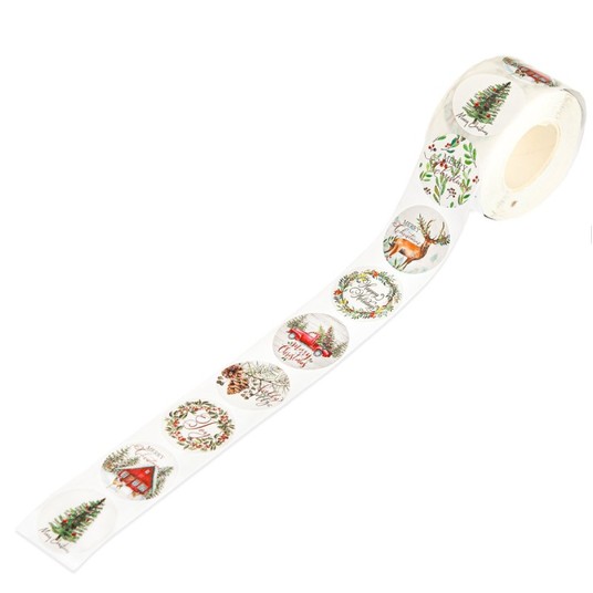 NAKLEJKI NA ROLCE 2,5 CM - LOVABLE CHRISTMAS(500) -zdjęcie numer 1