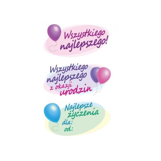 NAKLEJKI PAPIEROWE ZYCZENIA PO POLSKU 53125 -zdjęcie numer 1