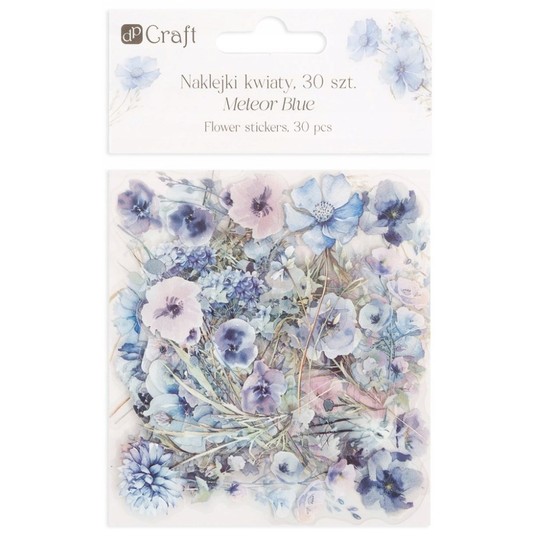 NAKLEJKI PET KWIATY 30SZT METEOR BLUE 5534 -zdjęcie numer 1
