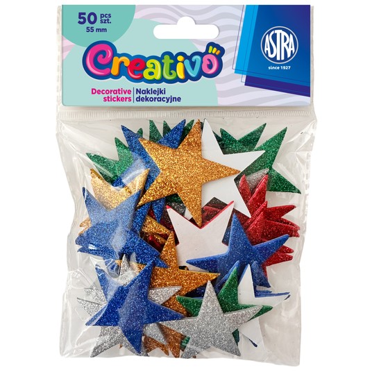 NAKLEJKI SAMOP. ASTRA CREATIVO KOLOR.GWIAZDKI 3185 -zdjęcie numer 1