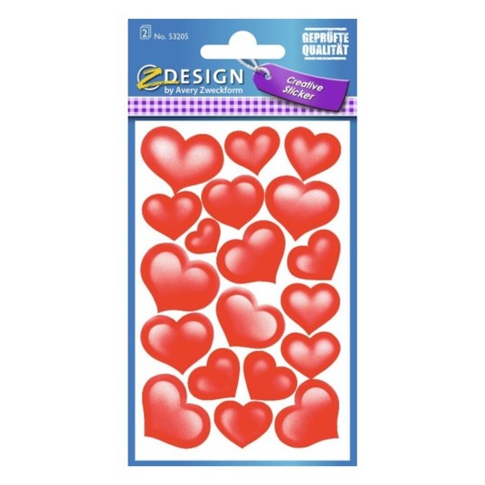 NAKLEJKI SERCA BŁYSZCZĄCY PAPIER 53205 -zdjęcie numer 1